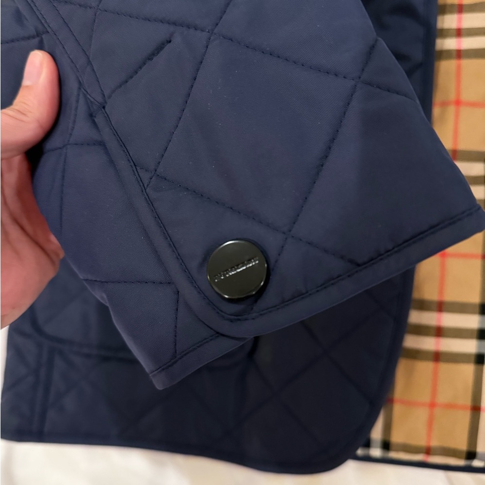 Burberry Navy Quilted Jacket - Picture 4 of 6